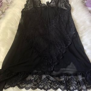 Black lace chemises